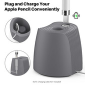 Silikoninis stovas Apple pieštukui 1/2 įkroviklio laikiklis nešiojamas rašiklio priedai įkrovimo stoties doko adapteris