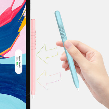 Направи си сам силиконов калъф с буква и номер за Apple Pencil 1 2 против надраскване калъф за писалка с сензорен екран за iPad за молив Защитна торбичка