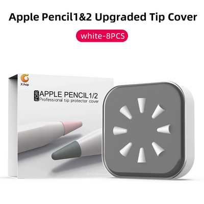 8 ks náhradných silikónových puzdier s ochranným krytom pre Apple Pencil 1. a 2. generácie, chránič hrotov stylusov