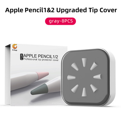 8 ks náhradných silikónových puzdier s ochranným krytom pre Apple Pencil 1. a 2. generácie, chránič hrotov stylusov