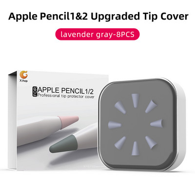 8 ks náhradných silikónových puzdier s ochranným krytom pre Apple Pencil 1. a 2. generácie, chránič hrotov stylusov