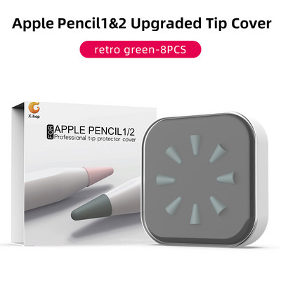 8 ks náhradných silikónových puzdier s ochranným krytom pre Apple Pencil 1. a 2. generácie, chránič hrotov stylusov