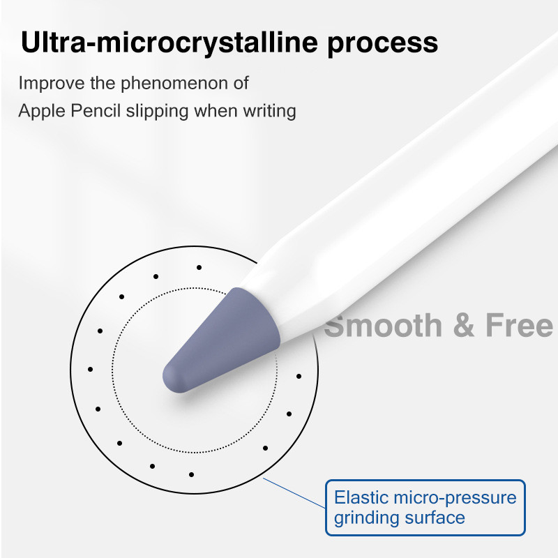8 ks náhradných silikónových puzdier s ochranným krytom pre Apple Pencil 1. a 2. generácie, chránič hrotov stylusov