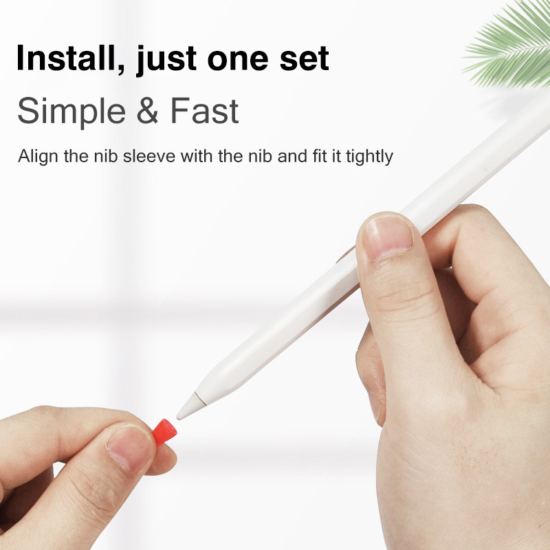 8 ks náhradných silikónových puzdier s ochranným krytom pre Apple Pencil 1. a 2. generácie, chránič hrotov stylusov