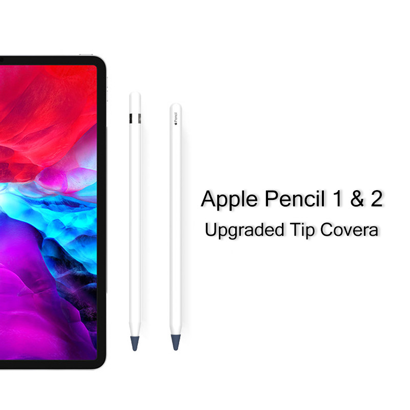 8 ks náhradných silikónových puzdier s ochranným krytom pre Apple Pencil 1. a 2. generácie, chránič hrotov stylusov