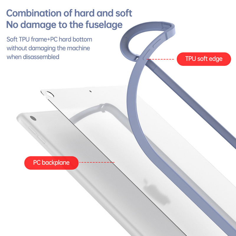 Akril táblagép tok iPad Air 5 4 10.9 10. 2022 Pro 12 9 11 7/8/9 10.2 6. 9.7 Air 2 Mini 6 átlátszó állványburkolat Funda számára