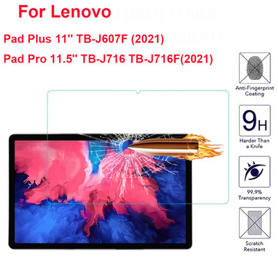 9H kaljeno staklo za Lenovo Xiaoxin Pad Plus 11" TB-J607F Pad Pro 11.5" TB-J716F J607 J716 (2021) Zaštita zaslona tableta