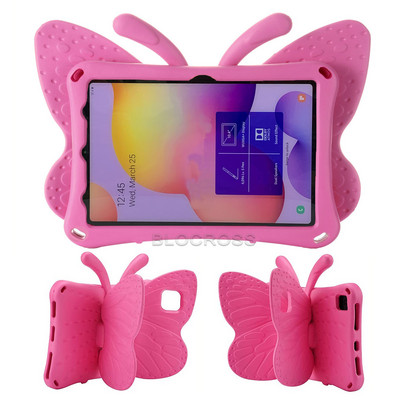 Безопасен EVA калъф за таблет за деца 10,5 инча Samsung Galaxy Tab A8 2022 SM-X200 SM-X205 Butterfly Stand Cover за Tab A7 Lite 8.7 2020