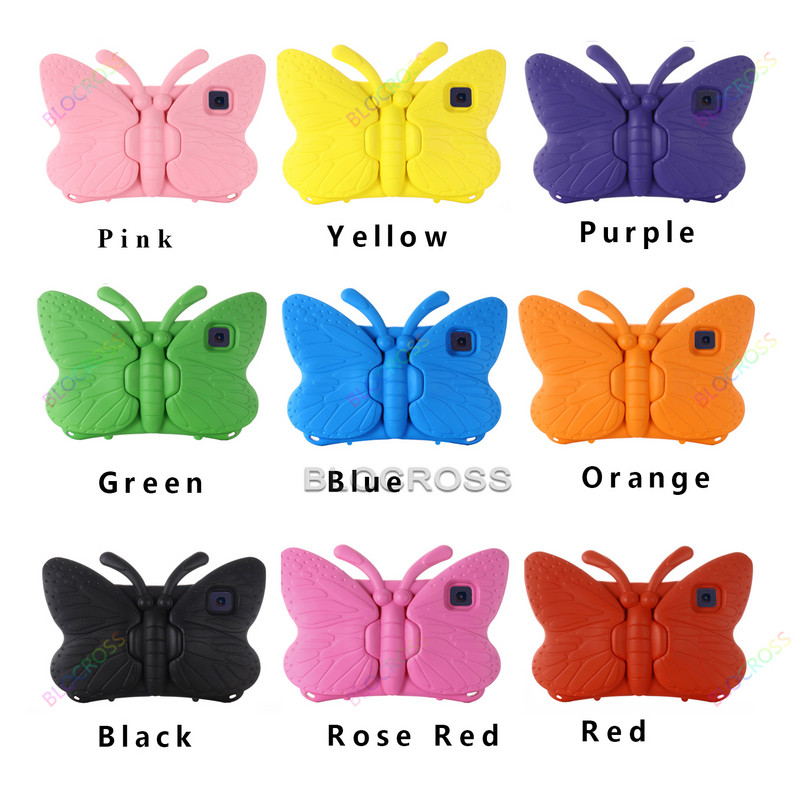 Biztonságos EVA táblagéptok gyerekeknek, 10,5 hüvelykes Samsung Galaxy Tab A8 2022 SM-X200 SM-X205 pillangós állványborítás Tab A7 Lite 8.7 2020-hoz