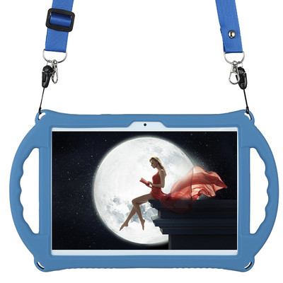 Funda Tablet 10.1 univerzális tok, puha szilikon tok 10 db 10,1 hüvelykes Android Tablet PC-hez Puha ütésálló fedél tok fogantyúval + tollal