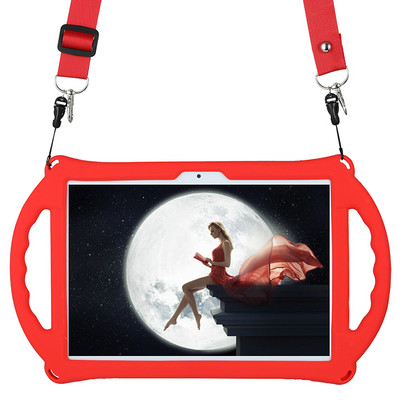 Funda Tablet 10.1 univerzális tok, puha szilikon tok 10 db 10,1 hüvelykes Android Tablet PC-hez Puha ütésálló fedél tok fogantyúval + tollal