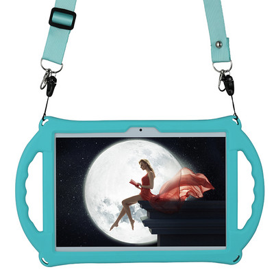 Funda Tablet 10.1 univerzális tok, puha szilikon tok 10 db 10,1 hüvelykes Android Tablet PC-hez Puha ütésálló fedél tok fogantyúval + tollal