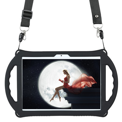 Funda Tablet 10.1 univerzális tok, puha szilikon tok 10 db 10,1 hüvelykes Android Tablet PC-hez Puha ütésálló fedél tok fogantyúval + tollal