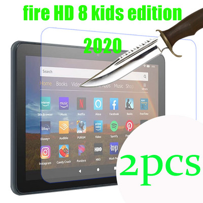 2 ks tvrdeného skla, ochranná fólia proti poškriabaniu pre tablet Kindle Fire HD 8 Plus Kids Edition 8''