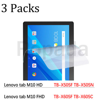 3 pakiranja mekane PET zaštite zaslona za Lenovo tab M10 HD TB-X505F TB-X505N / M10 FHD TB-X605F TB-X605N zaštitna folija za tablet