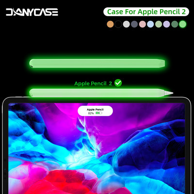Sjajna pernica za Apple Pencil 2 Mekana silikonska zaštitna maska iPad Pencil Skin Za fluorescentnu Apple Pencil Funda