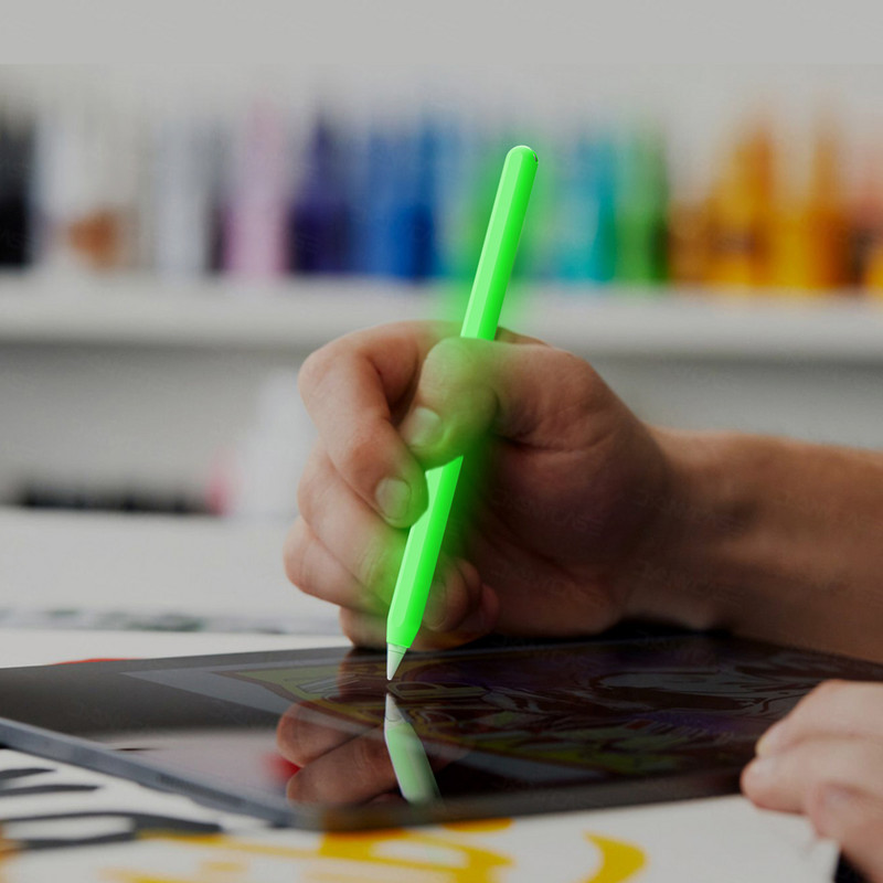 Sjajna pernica za Apple Pencil 2 Mekana silikonska zaštitna maska iPad Pencil Skin Za fluorescentnu Apple Pencil Funda