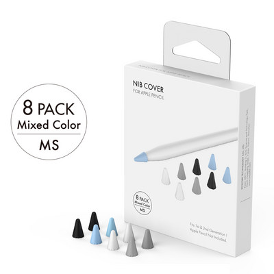 8PC navlaka za vrh olovke za Apple Pencil 2nd 1st Generation Stylus Pen Case Nib Protective Cover Skin S pakiranjem