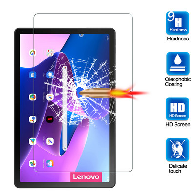 Karastatud klaasist ekraanikaitse Lenovo Tab M10 Plus 3rd Gen 2022 10,6-tolline TB128FU kaitsekile HD kriimustuskindel 9H