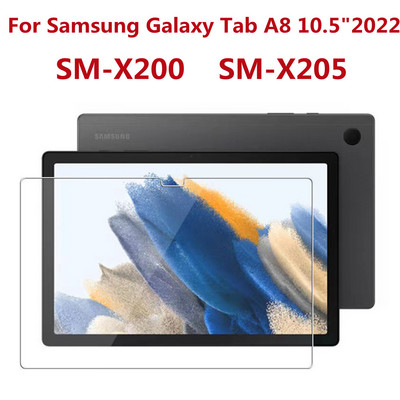 Planšetinio kompiuterio ekrano apsauga, skirta Samsung Galaxy Tab A8 10,5 colio apsauginė SM-X200 X205 sprogimui atspari HD skaidra grūdinto stiklo plėvelė