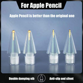 Pencil vrhovi za Apple Pencil 1. 2. generacija dvoslojni prozirni tanki vrh za Apple Pencil vrh dovoljan za 4 godine korištenja