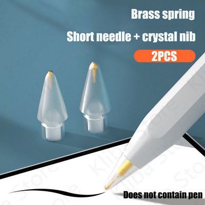 Pencil vrhovi za Apple Pencil 1. 2. generacija dvoslojni prozirni tanki vrh za Apple Pencil vrh dovoljan za 4 godine korištenja