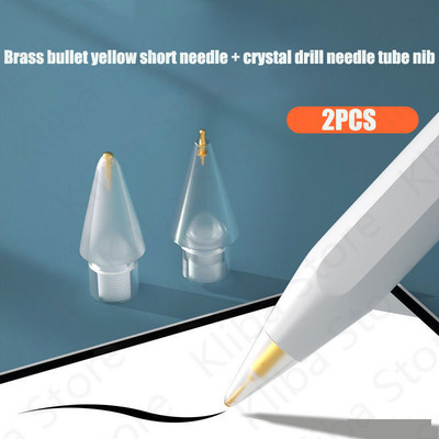 Pencil vrhovi za Apple Pencil 1. 2. generacija dvoslojni prozirni tanki vrh za Apple Pencil vrh dovoljan za 4 godine korištenja