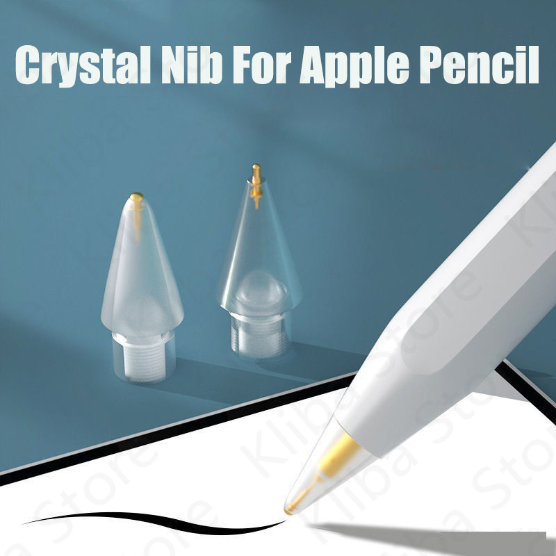 Pencil vrhovi za Apple Pencil 1. 2. generacija dvoslojni prozirni tanki vrh za Apple Pencil vrh dovoljan za 4 godine korištenja