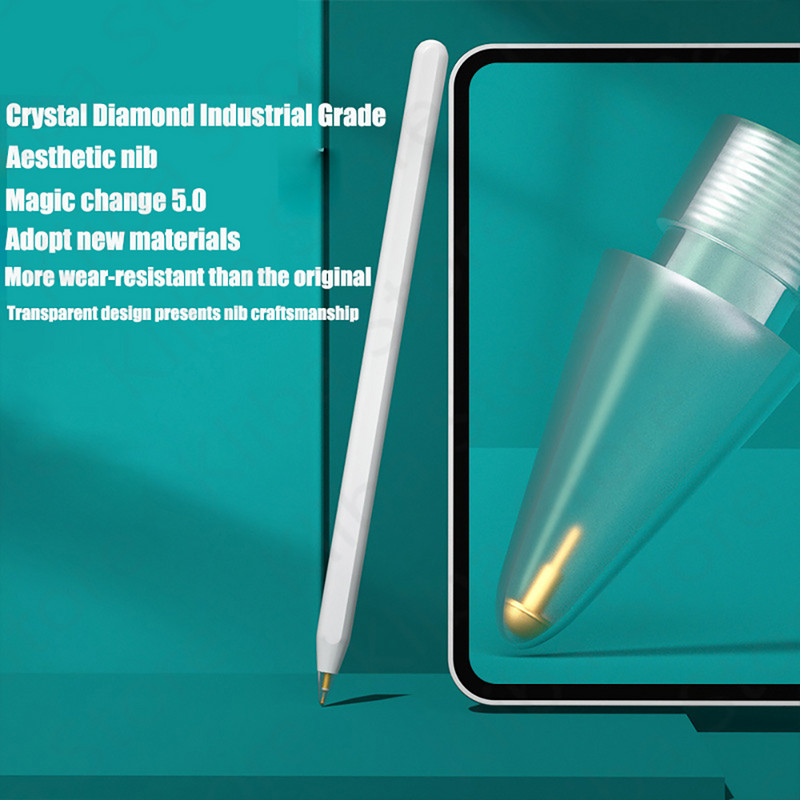 Pencil vrhovi za Apple Pencil 1. 2. generacija dvoslojni prozirni tanki vrh za Apple Pencil vrh dovoljan za 4 godine korištenja