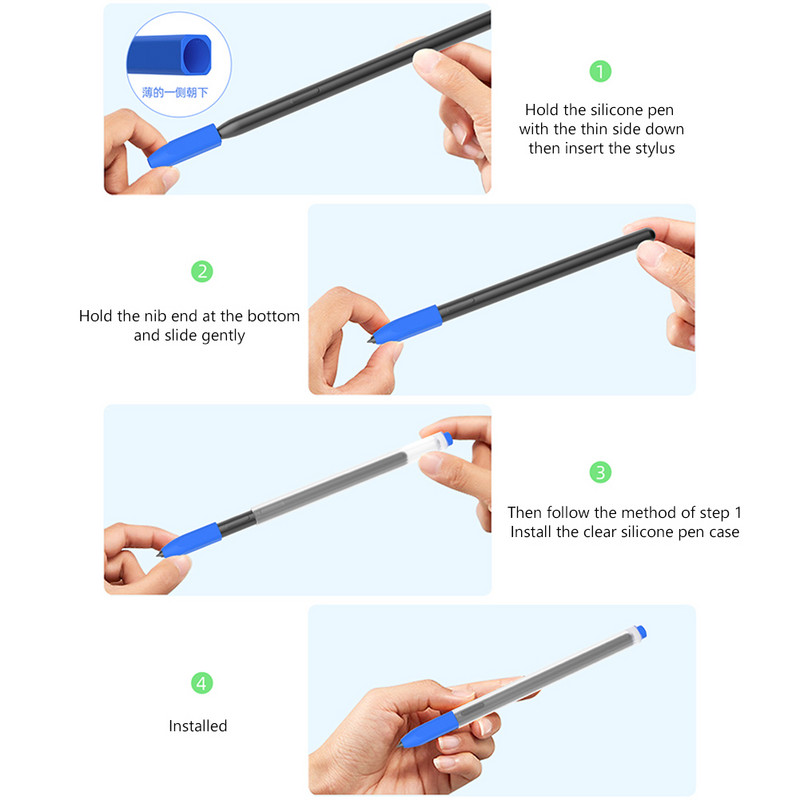 Csúszásgátló Tablet Touch Stylus Cover szilikon érintőtoll tok Samsung Galaxy Tab S7/S7 Plus/S8/S8 Plus kellékekhez