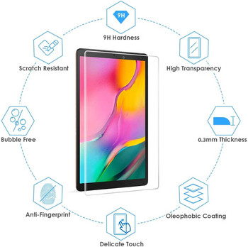 2 τεμ. 9H Tempered Glass for Samsung Galaxy Tab A 10.1 2019 T510 T515 Screen Protector SM-T510 SM-T515 10,1 inch Protective Film