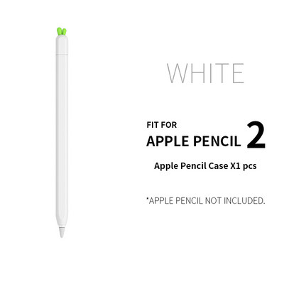 Miela ausų silikoninė apsauginė rankovė, skirta Apple Pencil 1/2 priedų dangtelio laikiklio dangtelis, skirtas iPad planšetiniam kompiuteriui Touch Pen Stylus Anti-scra