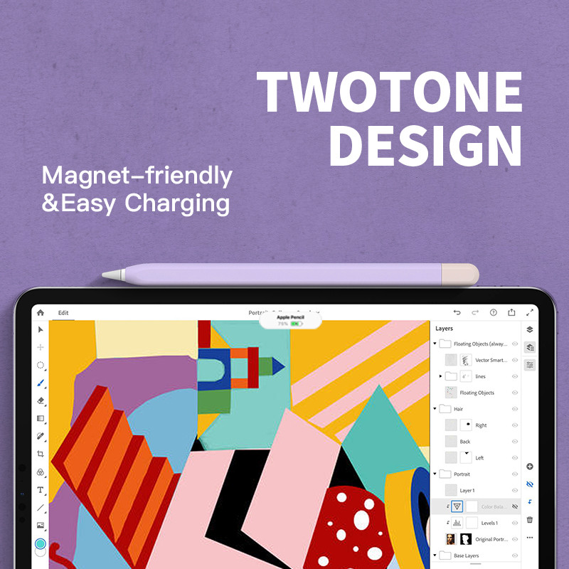 Miela ausų silikoninė apsauginė rankovė, skirta Apple Pencil 1/2 priedų dangtelio laikiklio dangtelis, skirtas iPad planšetiniam kompiuteriui Touch Pen Stylus Anti-scra