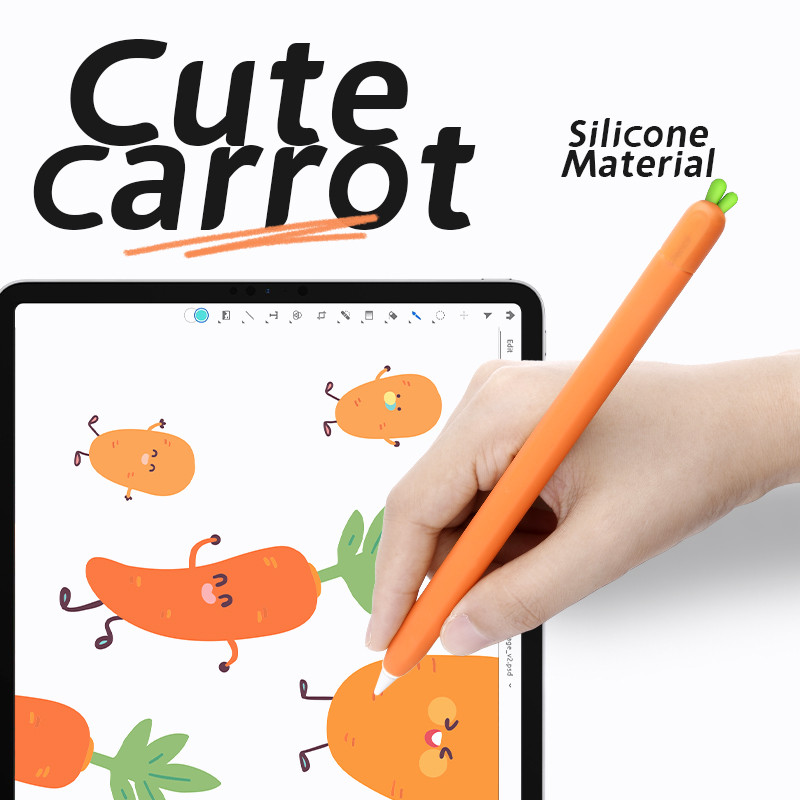 Jauka ausu silikona aizsargājoša uzmava Apple zīmulim 1/2 piederumi vāciņa turētāja vāciņš iPad planšetdatoram skārienpildspalvai Stylus Anti-scra