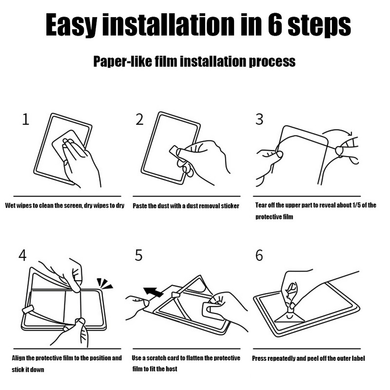 Popierinė ekrano apsauga, skirta Samsung Tab S7 T870 T875 Anti Glare dažymo plėvelė, skirta Samsung Tab S7 Plus 12.4 T970 T975 S7 FE T730