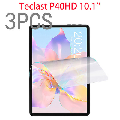 3PCS PET minkšta ekrano apsauga, skirta Teclast P40HD 10,1 colio planšetinio kompiuterio apsauginei plėvelei