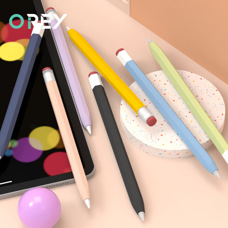 Silikónové puzdro na stylus pre Apple Pencil 1/2, farebne zodpovedajúce ochranné puzdro na stylus, protišmykové, proti pádu, puzdro na pero pre iPad 2/1