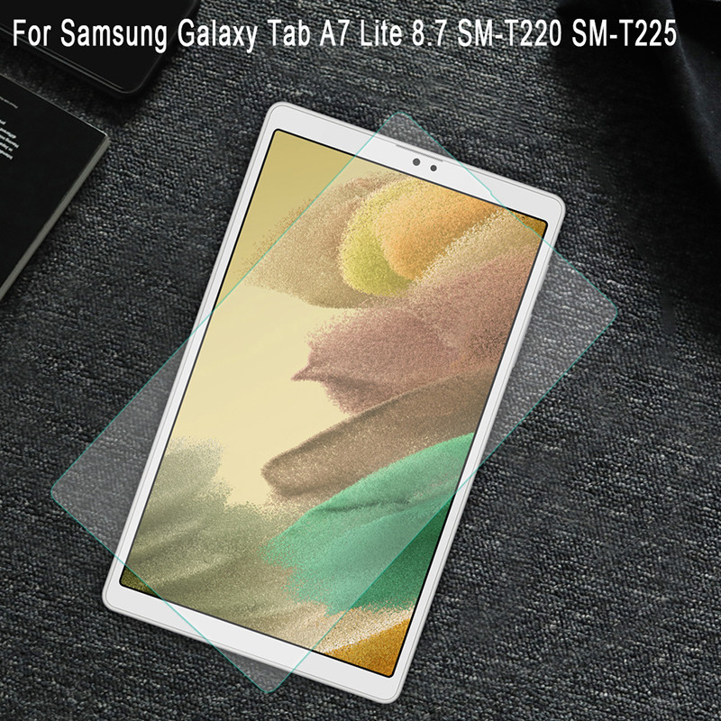 9H rūdīts stikls Samsung Galaxy Tab A7 Lite 8,7 collu ekrāna aizsargplēvei 2021 SM-T220 T225 HD aizsargplēve pret pirkstu nospiedumiem