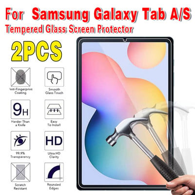 2 gab. Samsung Galaxy Tab A7 2020 A 7.0 8.0 10.1 10.5/S4/S5e/S6/S7 ekrāna aizsargplēve pret skrāpējumiem planšetdatora rūdīts stikls