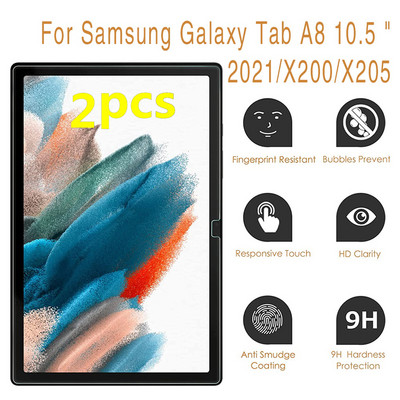 2db Samsung Galaxy Tab A7 2020 A 7.0 8.0 10.1 10.5/S4/S5e/S6/S7 képernyővédő fólia karcolásgátló tabletta edzett üveghez