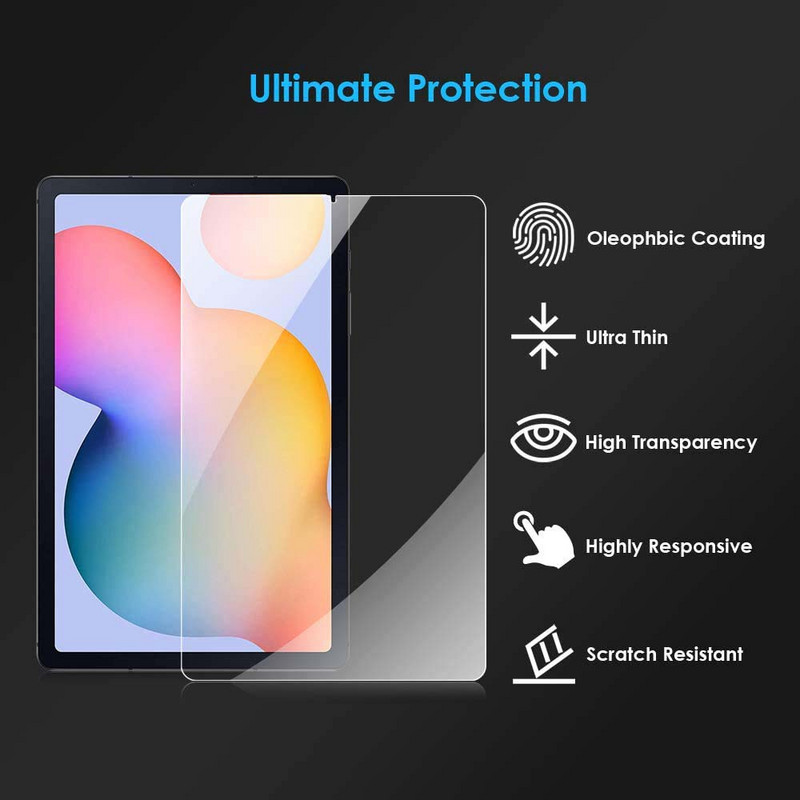2db Samsung Galaxy Tab A7 2020 A 7.0 8.0 10.1 10.5/S4/S5e/S6/S7 képernyővédő fólia karcolásgátló tabletta edzett üveghez