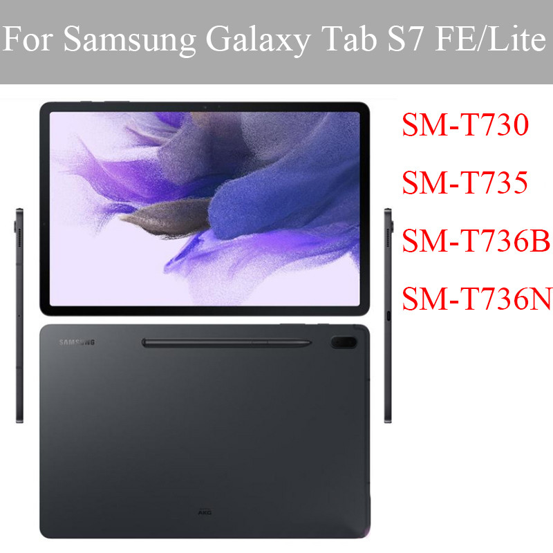 Planšetdatora stikls priekš Samsung Galaxy Tab S7 FE 12.4" 2021 Rūdīta plēve ekrāna aizsargplēve rūdījums Scratch Proof 2 gab SM-T730 T736B