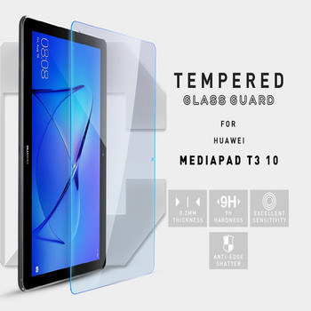 2Pcs Tablet Tempered Glass Screen Protector Cover за Huawei MediaPad T3 10 9.6 Inch Пълно покритие Взривозащитен екран