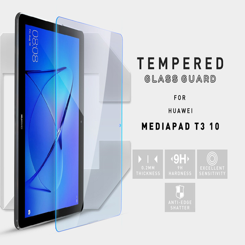 2 db Tablet edzett üveg képernyővédő fólia Huawei MediaPad T3 10 9,6 hüvelykes teljes lefedettségű robbanásbiztos képernyőhöz