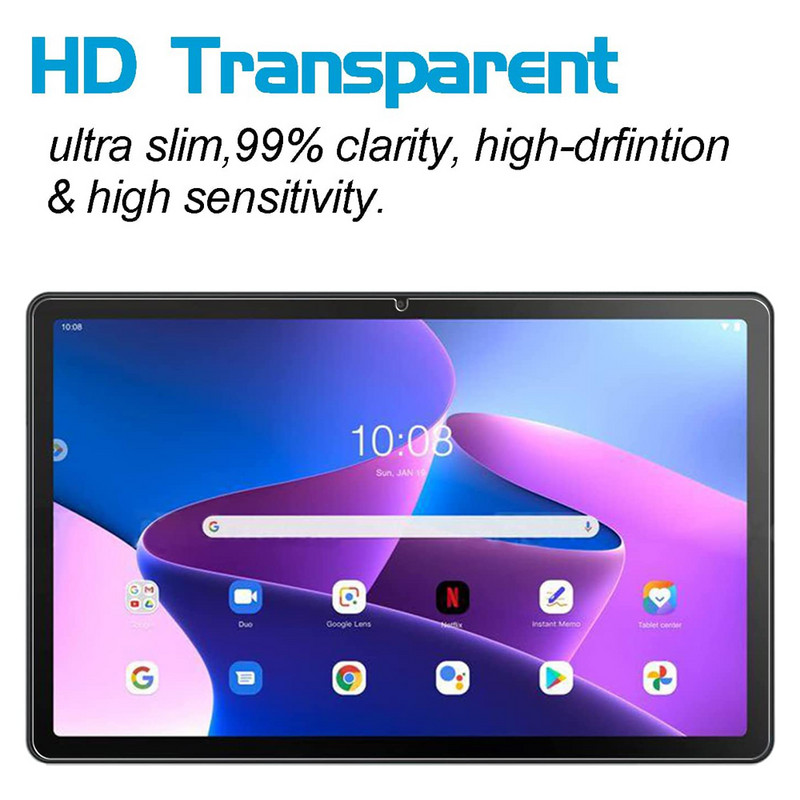 2 DB képernyővédő fólia Lenovo Tab M10 Plus 3rd Gen 10,6" TB-128FU TB125FU védőfólia karcolásgátló átlátszó edzett üveghez