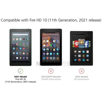 Прозрачен, устойчив на надраскване закален стъклен протектор за екран за Amazon Fire HD 10 2021 Изцяло нов Fire HD 10 Plus Kids Pro