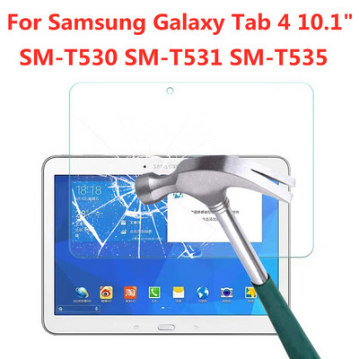 9H grūdintas stiklas, skirtas Samsung Galaxy Tab 4 10,1 colio ekrano apsaugai SM-T530 T531 T535 be burbuliukų skaidrios tabletės apsauginės plėvelės
