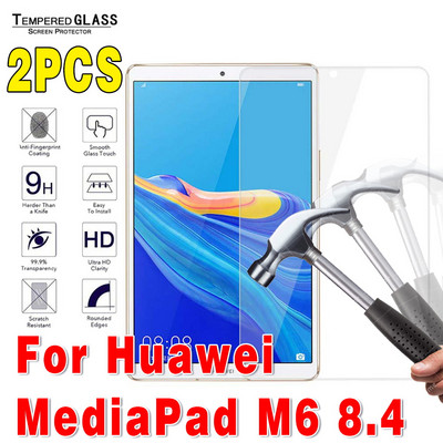 2 vnt., skirti Huawei MediaPad 10.4/Pro 10.8/T3/T5/T8/T10/T10S/M5/M6 0,3 mm grūdinto stiklo planšetinio kompiuterio ekrano apsauginė plėvelė