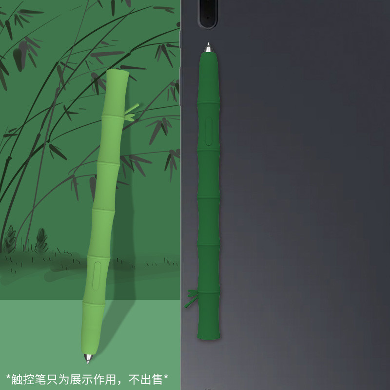 Curte bambusa silikona futrāļi, kas ir saderīgi ar Samsung Galaxy Tab S6 Lite S7 zīmuļa futrāli planšetdatora skārienpildspalvas irbuli aizsarguzmava