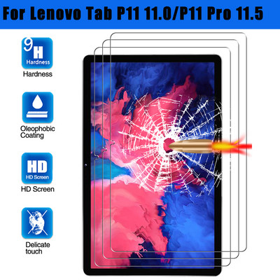 Rūdīts stikls priekš Lenovo Tab P11 Xiaoxin P11 Plus J606F J606L J616 ekrāna aizsargs Lenovo Tab P11 Pro 11.5 J706 J716 plēvei